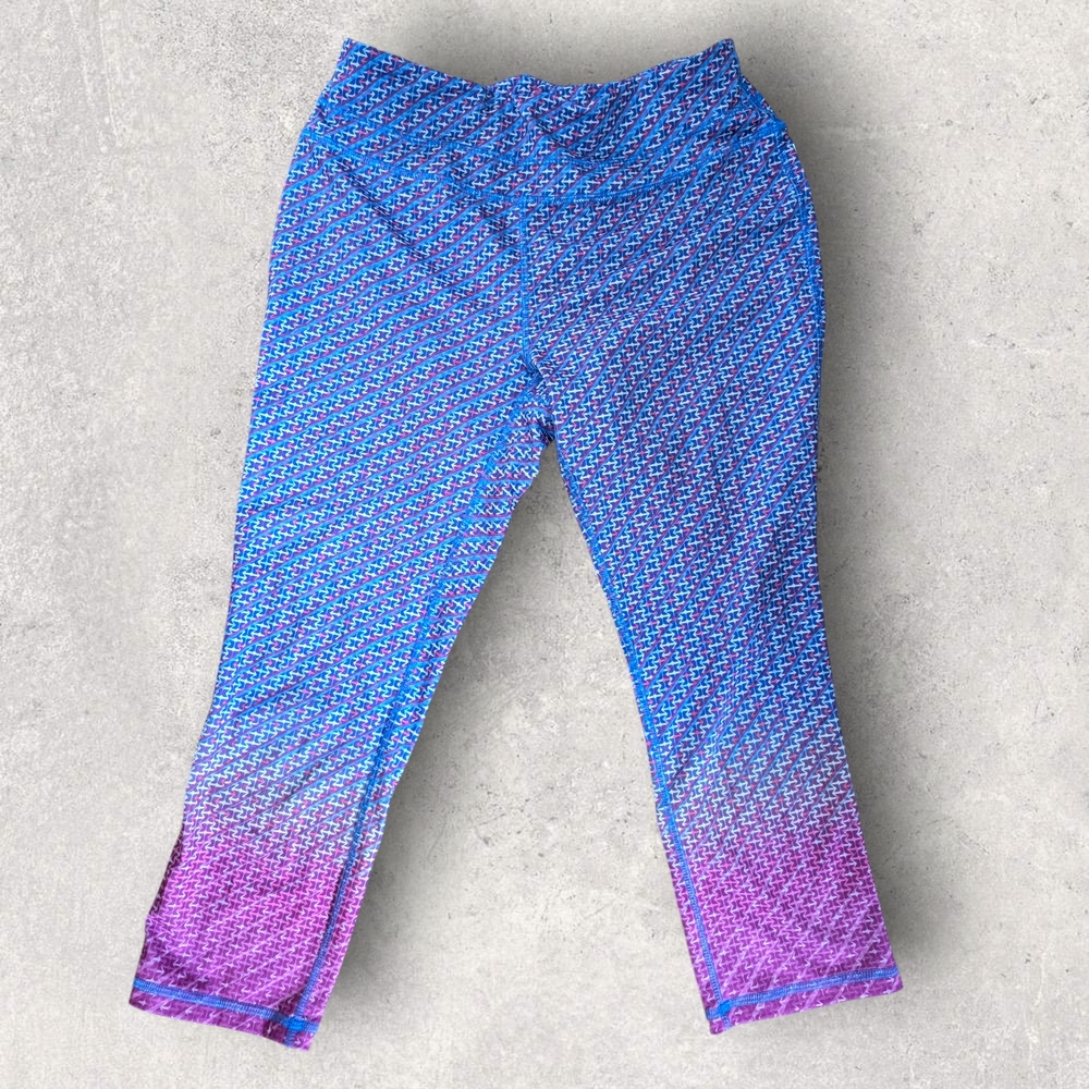 Blue and Purple Capri Leggings